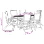 Garden dining set 7 pieces solid acacia wood and textilene by , Garden sets - Ref: Foro24-3279309, Price: 655,26 €, Discount: %