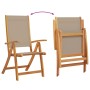 Garden dining set 5 pieces solid acacia wood and textilene by , Garden sets - Ref: Foro24-3279314, Price: 624,89 €, Discount: %