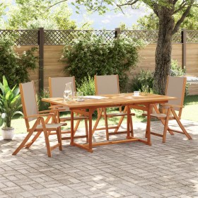 Juego comedor de jardín 5 pzas madera maciza acacia y textileno de , Conjuntos de jardín - Ref: Foro24-3279316, Precio: 569,6...