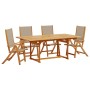 Garden dining set 5 pieces solid acacia wood and textilene by , Garden sets - Ref: Foro24-3279316, Price: 582,55 €, Discount: %