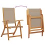 Garden dining set 5 pieces solid acacia wood and textilene by , Garden sets - Ref: Foro24-3279316, Price: 582,55 €, Discount: %