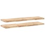 Floating shelves 2 units untreated acacia wood 160x40x4 cm by , Shelves and shelves - Ref: Foro24-3279492, Price: 229,39 €, D...