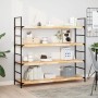 Floating shelves 4 units untreated acacia wood 140x40x4 cm by , Shelves and shelves - Ref: Foro24-3279490, Price: 412,39 €, D...