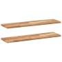 Floating shelf 2 units made of acacia wood with oil finish 100x20x2 cm by , Shelves and shelves - Ref: Foro24-3279508, Price:...