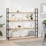 Floating shelf set of 3 made of acacia wood with an oil finish, measuring 140x20x2 cm. by , Shelves and shelves - Ref: Foro24...