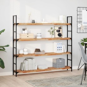 Solid acacia wood floating shelf with oil finish 140x20x4cm by , Shelves and shelves - Ref: Foro24-3279595, Price: 60,02 €, D...