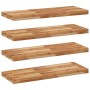 Floating shelf 4 units made of acacia wood with an oil finish 100x30x4 cm by , Shelves and shelves - Ref: Foro24-3279618, Pri...