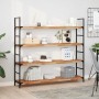 Floating shelf 4 units made of acacia wood with an oil finish 140x30x4 cm by , Shelves and shelves - Ref: Foro24-3279626, Pri...