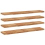 Floating shelf 4 units made of acacia wood with an oil finish 140x30x4 cm by , Shelves and shelves - Ref: Foro24-3279626, Pri...