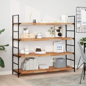 Solid acacia wood floating shelf with oil finish 140x40x4cm by , Shelves and shelves - Ref: Foro24-3279647, Price: 108,99 €, ...