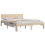 Solid pine wood bed frame 150x200 cm by vidaXL, Beds and slatted bases - Ref: Foro24-833117, Price: 170,49 €, Discount: %