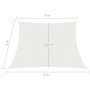 Toldo de vela blanco HDPE 160 g/m² 4/5x3 m de vidaXL, Sombrillas - Ref: Foro24-311270, Precio: 30,99 €, Descuento: %