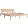 Estructura de cama madera maciza de pino 150x200 cm de vidaXL, Camas y somieres - Ref: Foro24-833117, Precio: 170,49 €, Descu...