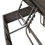 Double sun lounger with roof and black synthetic rattan curtains by , Loungers - Ref: Foro24-368072, Price: 325,82 €, Discoun...