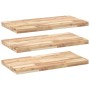 Floating shelves 3 units untreated acacia wood 60x40x4 cm by , Shelves and shelves - Ref: Foro24-3279473, Price: 138,80 €, Di...