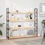 Solid untreated acacia wood floating shelf 120x20x4 cm by , Shelves and shelves - Ref: Foro24-3279431, Price: 52,18 €, Discou...