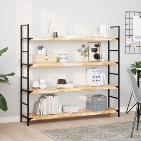 Solid untreated acacia wood floating shelf 160x30x4 cm by , Shelves and shelves - Ref: Foro24-3279467, Price: 94,99 €, Discou...