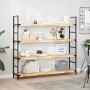 Floating shelves 3 units untreated acacia wood 140x30x4 cm by , Shelves and shelves - Ref: Foro24-3279465, Price: 229,62 €, D...