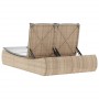 Double sun lounger with beige synthetic rattan cushions by , Loungers - Ref: Foro24-368093, Price: 328,35 €, Discount: %