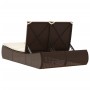 Double sun lounger with brown synthetic rattan cushions by , Loungers - Ref: Foro24-368091, Price: 331,66 €, Discount: %