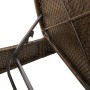 Double sun lounger with brown synthetic rattan cushions by , Loungers - Ref: Foro24-368091, Price: 331,66 €, Discount: %