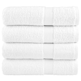 Toallas baño 4 uds 100% algodón blanco 100x150 cm 600 gsm de , Toallas - Ref: Foro24-137133, Precio: 70,99 €, Descuento: %