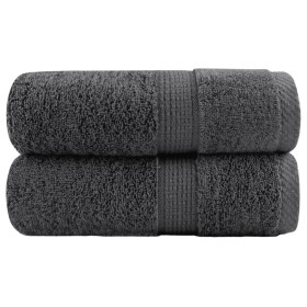 Guest towels 2 units 100% cotton anthracite 30x50 cm 600 gsm by , Towels - Ref: Foro24-137152, Price: 11,99 €, Discount: %