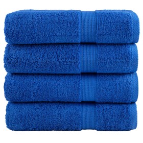 Bathroom towels 4 units 100% cotton blue 100x150 cm 600 gsm by , Towels - Ref: Foro24-137192, Price: 70,99 €, Discount: %