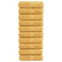 Toallas 10 unidades 100% algodón dorado 30x30 cm 600 gsm de , Toallas - Ref: Foro24-137277, Precio: 20,92 €, Descuento: %