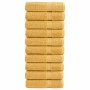 Toallas de baño 10 uds 100% algodón amarillo 100x150 cm 600 gsm de , Toallas - Ref: Foro24-137289, Precio: 165,89 €, Descuent...