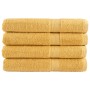 Premium towels 4 units 100% cotton yellow 100x200 cm 600 gsm by , Towels - Ref: Foro24-137294, Price: 92,34 €, Discount: %