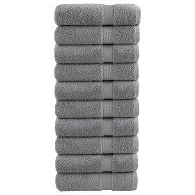 Toallas de mano 10 uds 100% algodón gris 50x100 cm 600 gsm de , Toallas - Ref: Foro24-137307, Precio: 61,41 €, Descuento: %