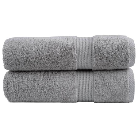 Toallas de mano 2 uds 100% algodón gris 50x100 cm 600 gsm de , Toallas - Ref: Foro24-137305, Precio: 16,70 €, Descuento: %