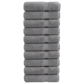 Toallas de baño 10 uds 100% algodón gris 100x150 cm 600 gsm de , Toallas - Ref: Foro24-137313, Precio: 182,98 €, Descuento: %