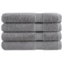 Toallas premium 4 uds 100% algodón gris 100x200 cm 600 gsm de , Toallas - Ref: Foro24-137318, Precio: 92,34 €, Descuento: %