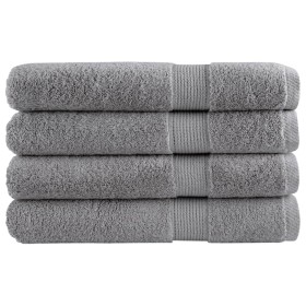 Premium towels 4 units 100% cotton gray 100x200 cm 600 gsm by , Towels - Ref: Foro24-137318, Price: 92,99 €, Discount: %