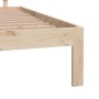 Solid pine wood bed frame 150x200 cm by vidaXL, Beds and slatted bases - Ref: Foro24-833117, Price: 170,49 €, Discount: %