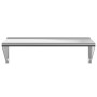 Stainless steel silver wall shelf 100x45x31 cm by , Shelves and shelves - Ref: Foro24-30272, Price: 71,99 €, Discount: %