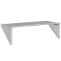 Stainless steel silver wall shelf 100x45x31 cm by , Shelves and shelves - Ref: Foro24-30272, Price: 71,99 €, Discount: %