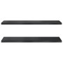 Estantes de pared 2 uds acero inoxidable negro 100x40x3 cm de , Estantes y estanterías - Ref: Foro24-30287, Precio: 66,17 €, ...