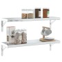 Shelf brackets 4 pcs stainless steel 23.5x2.5x15.5 cm by , Shelves and shelves - Ref: Foro24-30298, Price: 23,62 €, Discount: %