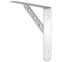 Shelf brackets 4 pcs stainless steel 23.5x2.5x15.5 cm by , Shelves and shelves - Ref: Foro24-30298, Price: 23,62 €, Discount: %