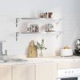 Wall shelves 2 units stainless steel silver 100x30x3 cm by , Shelves and shelves - Ref: Foro24-30279, Price: 53,49 €, Discoun...