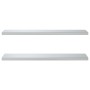 Wall shelves 2 units stainless steel silver 100x30x3 cm by , Shelves and shelves - Ref: Foro24-30279, Price: 53,49 €, Discoun...