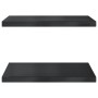 Estantes de pared 2 uds acero inoxidable negro 50x40x3 cm de , Estantes y estanterías - Ref: Foro24-30293, Precio: 49,99 €, D...