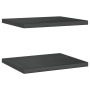 Estantes de pared 2 uds acero inoxidable negro 50x40x3 cm de , Estantes y estanterías - Ref: Foro24-30293, Precio: 49,99 €, D...