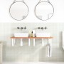 Wall-mounted sink shelf made of steel and solid beech wood by , bathroom vanities - Ref: Foro24-3302452, Price: 153,73 €, Dis...