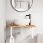 Wall-mounted sink shelf made of steel and solid beech wood by , bathroom vanities - Ref: Foro24-3302508, Price: 87,99 €, Disc...