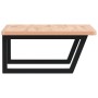 Wall-mounted sink shelf made of steel and solid beech wood by , bathroom vanities - Ref: Foro24-3302503, Price: 76,99 €, Disc...