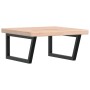 Wall-mounted steel and solid oak wood sink shelf by , bathroom vanities - Ref: Foro24-3302471, Price: 109,76 €, Discount: %